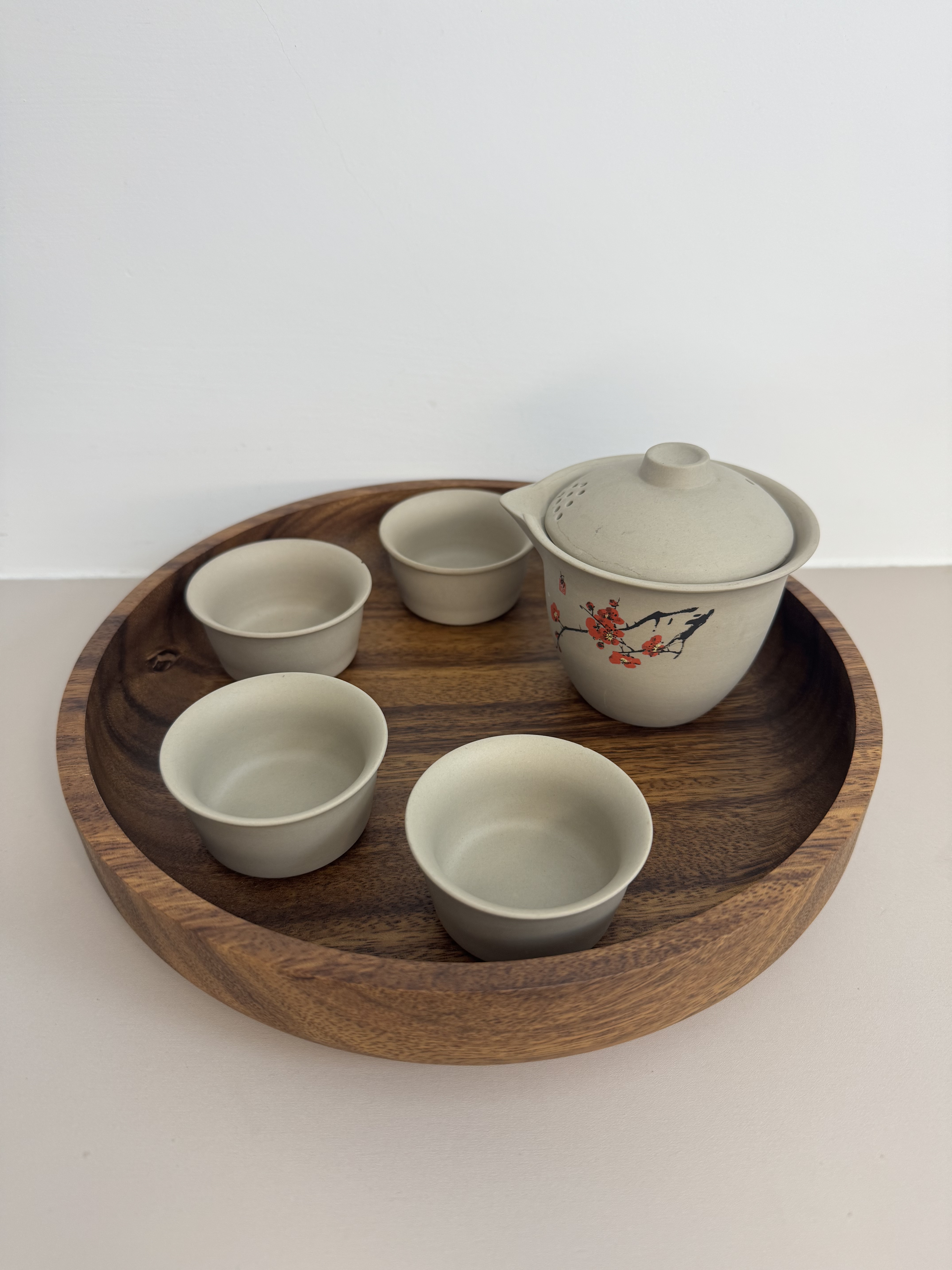 胡桃木托盘家用茶盘日式放茶杯木碗