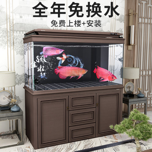 森森美式过滤龙鱼缸超白玻璃