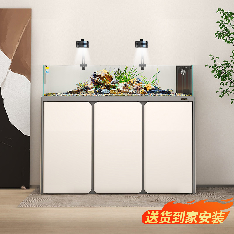 森森超白缸溪流鱼全新升级底滤