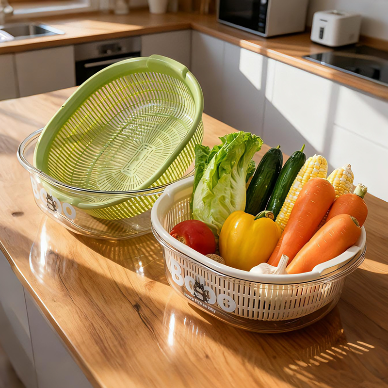 厨房沥水篮-多功能沥水洗菜神器