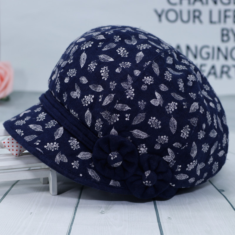 中老年人春秋天奶奶短檐时装帽