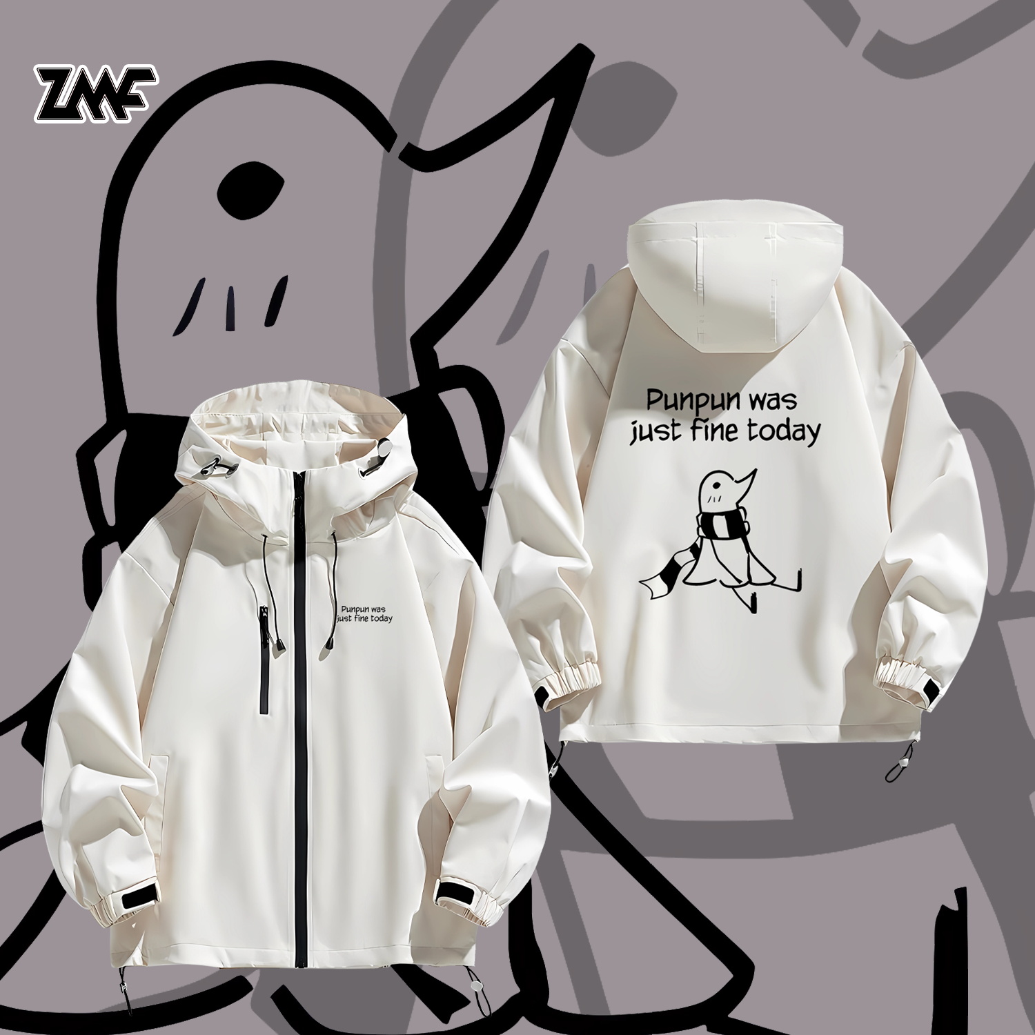 连帽秋冬新款宽松防风冲锋衣