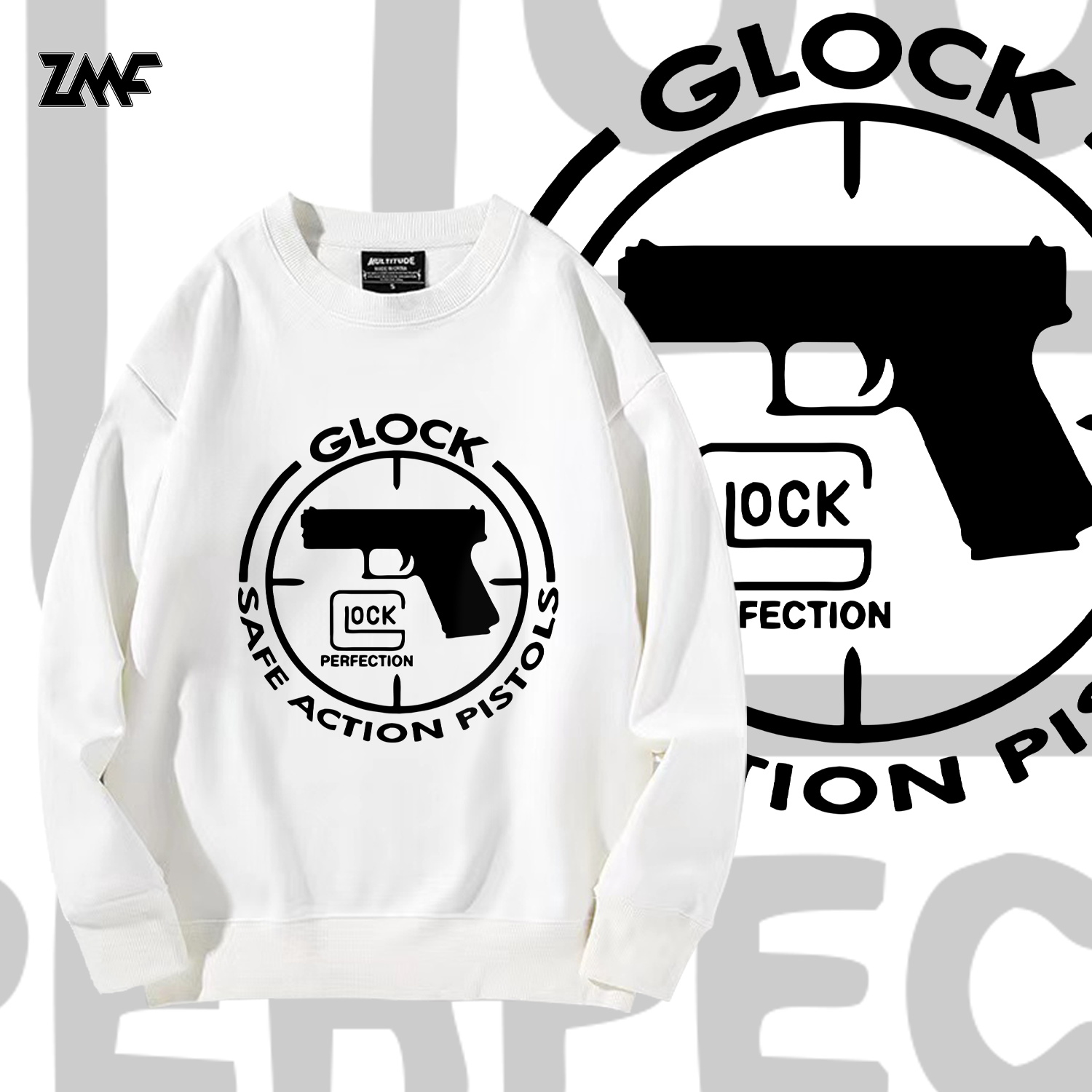 加绒柔顺亲肤保暖圆领卫衣