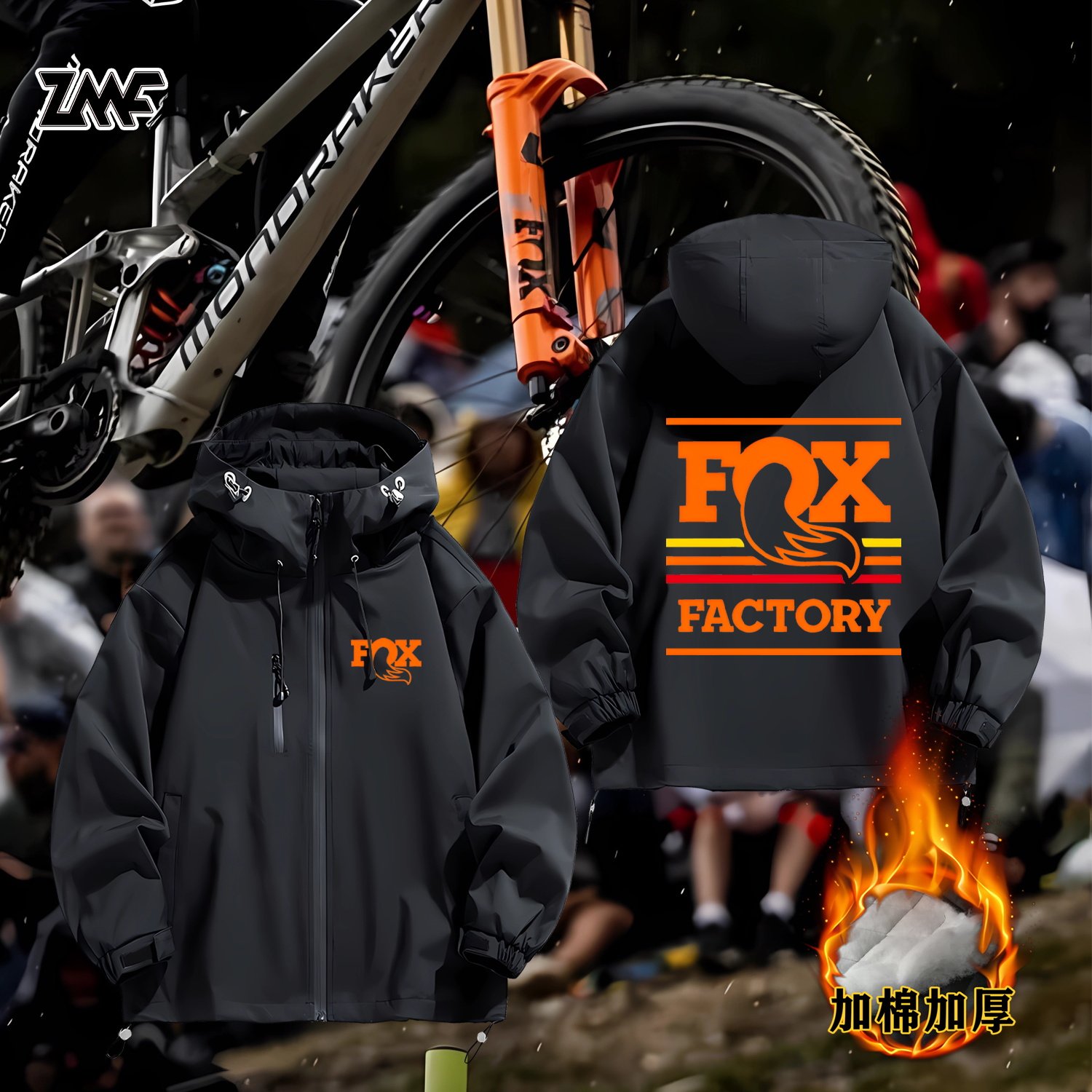Fox山地自行车定制骑行服越野摩托车夹克冲锋衣外套衣服加棉加厚