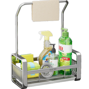 抹布置物架不锈钢厨房水池洗碗布钢丝球收纳沥水架抹布专用置物架