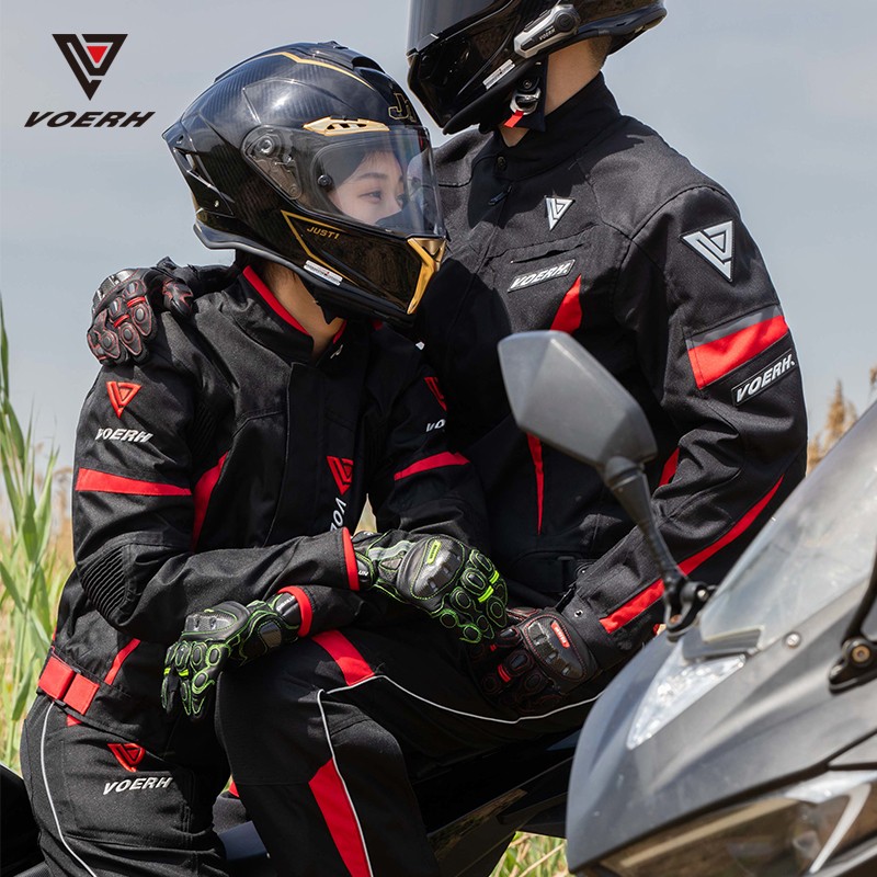 voerh秋冬季摩托车骑行服男网眼防摔赛车服骑士机车服潮款