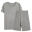 Light gray O-neck short sleeved capris for men