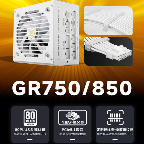 骨伽GR1000W850W750W650W电源金牌全模组台式机电源先马XP1000W白