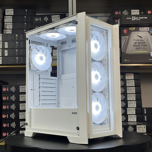 先马光之神电脑机箱360水冷ATX MATX机箱白色电脑机箱颜之神侧透