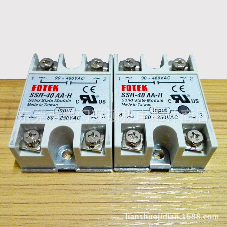 阳明FOTEK固态继电器 SSR-40AA SSR-40AA-H 输出耐电流40A继电器