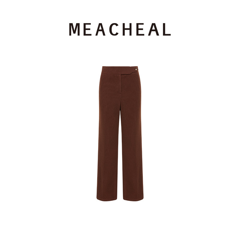 米茜尔羊毛混纺条绒长裤