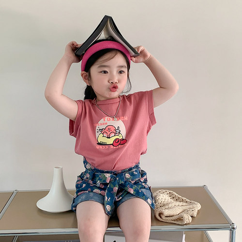 Peababy/豌豆仔女童卡通短袖T恤