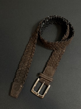 小心袖口 美式复古风腰带vintage中古废土风美拉德风简约日常皮带