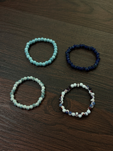 小心袖口 Vintage中古窑变手工陶瓷珠手链串珠男女小众简约配饰