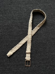 小心袖口 美式复古风腰带vintage中古废土风卡其色简约日常皮带