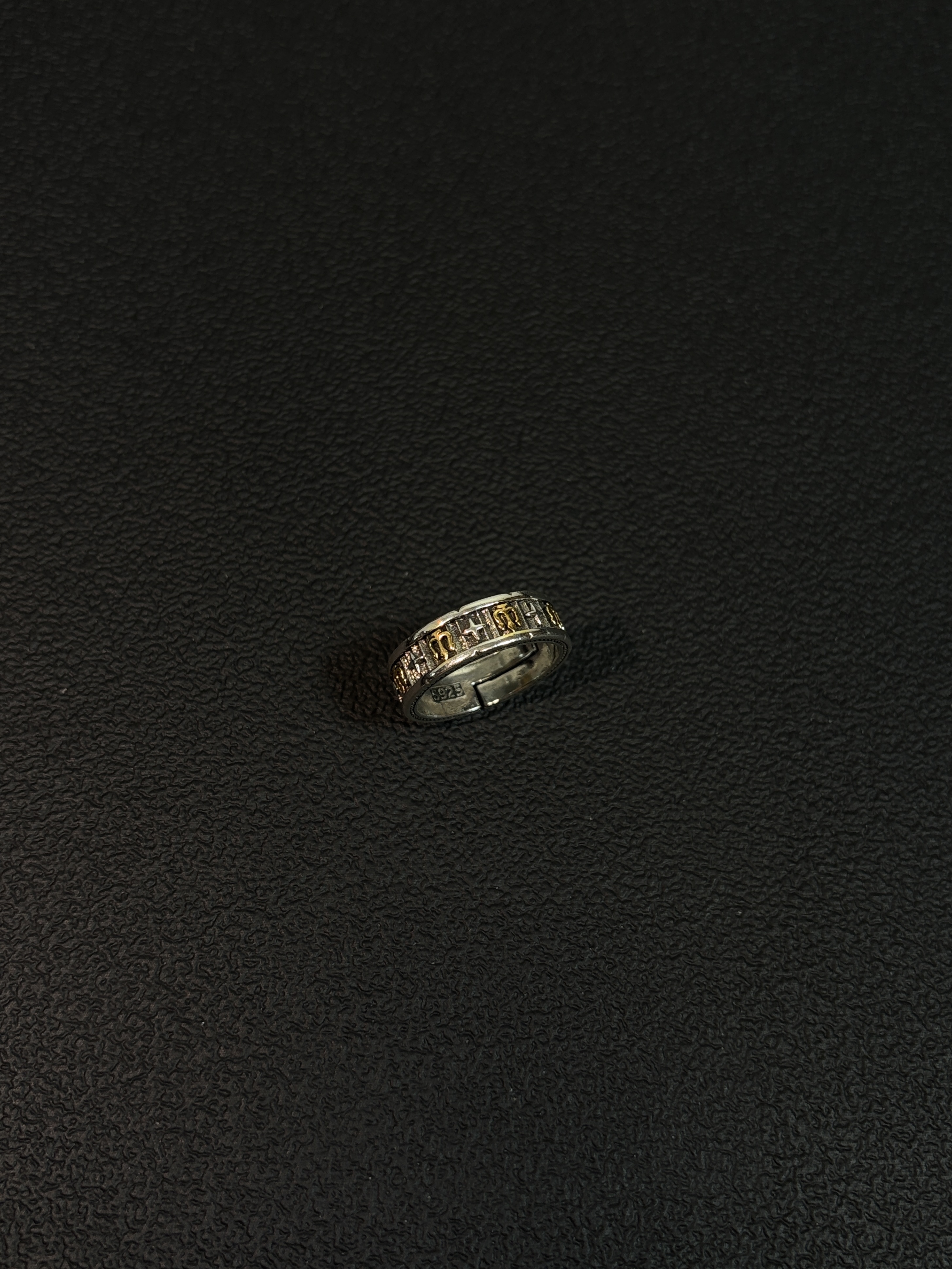 小心袖口 Vintage中世纪十字架戒指美式复古做旧小众指环男女配饰