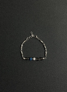 小心袖口 Vintage中古原创竹节手链手工复古百搭男女小众手饰配饰