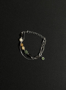 小心袖口 Vintage中古原创双层叠戴手链复古百搭手链配饰小众配饰