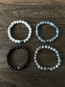 小心袖 Vintage中古天然石串珠手链复古简约小众日常通勤配饰 口