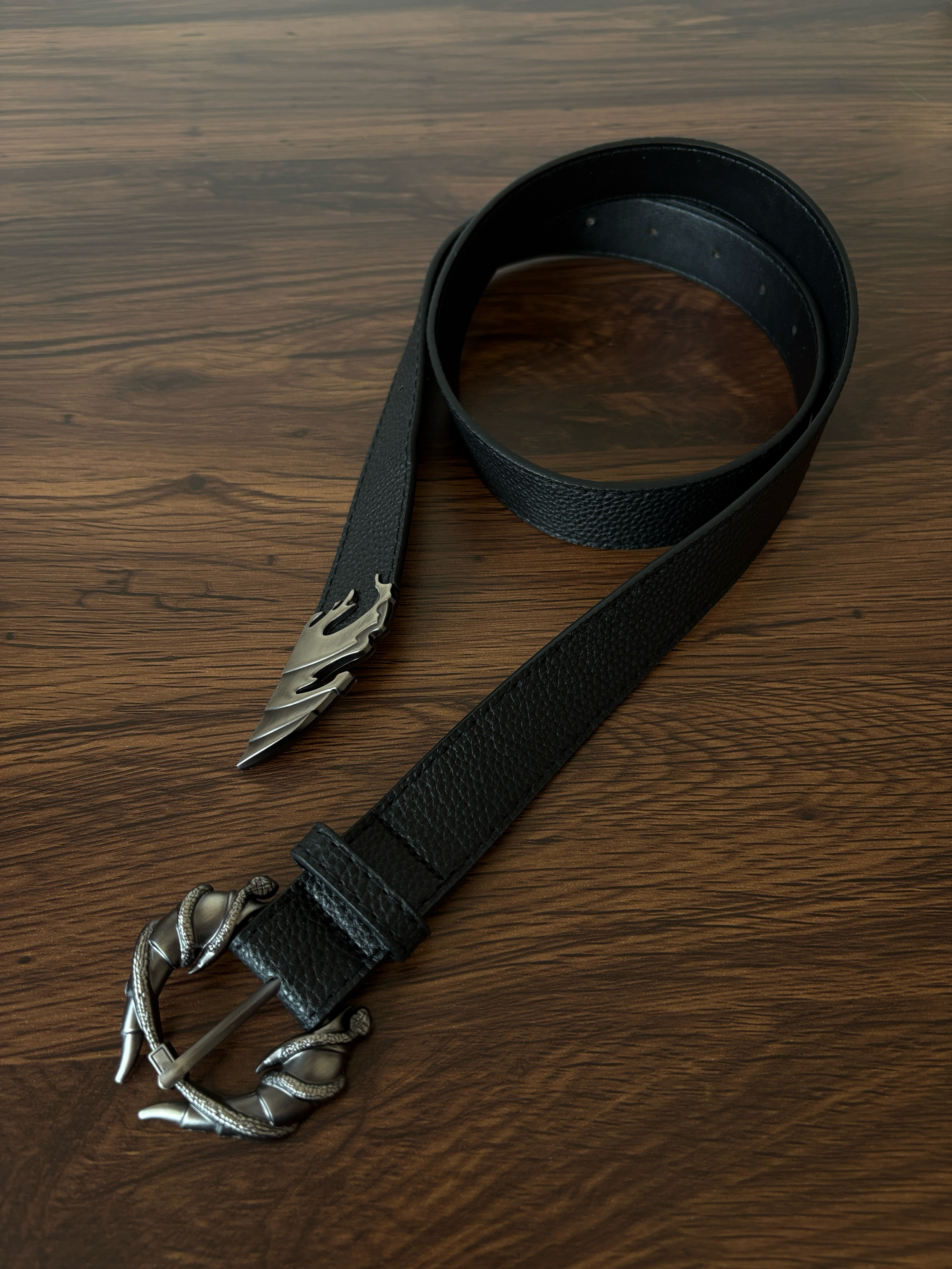 小心袖口 Vintage中古烛龙皮带暗黑缠绕龙爪小众男女搭配腰带配饰