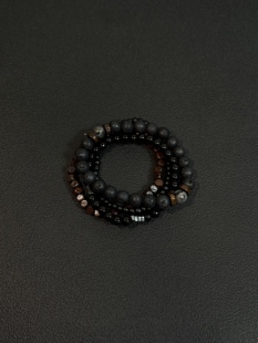 【拍一发四】Vintage中古原创火山石叠戴串珠手链小众高级感配饰