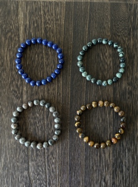 小心袖口 Vintage中古原创青金石叠戴串珠手链小众高级感手饰手串