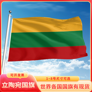 立陶宛国旗世界各国旗帜万国旗定制12345号户外手摇旗串旗办公桌旗公司企业旗子运动会旗定做装饰吊旗落地旗