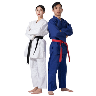 训练比赛蓝色白色柔道服 柔道衣柔道裤巴西柔术服加厚儿童成人服