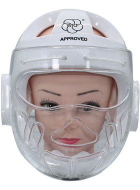 空手道WKF护头面罩全封闭儿童成人拳击空手道训练头盔护脸护具