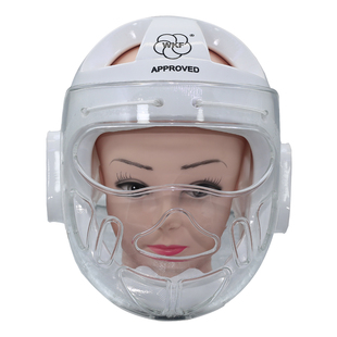 空手道WKF护头面罩全封闭儿童成人拳击空手道训练头盔护脸护具