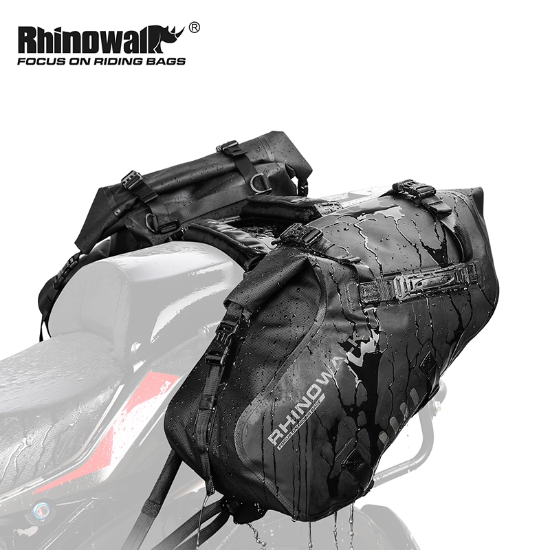 Rhinowalk犀牛摩托车后座边侧包中长途骑行旅行全防水后货架边包