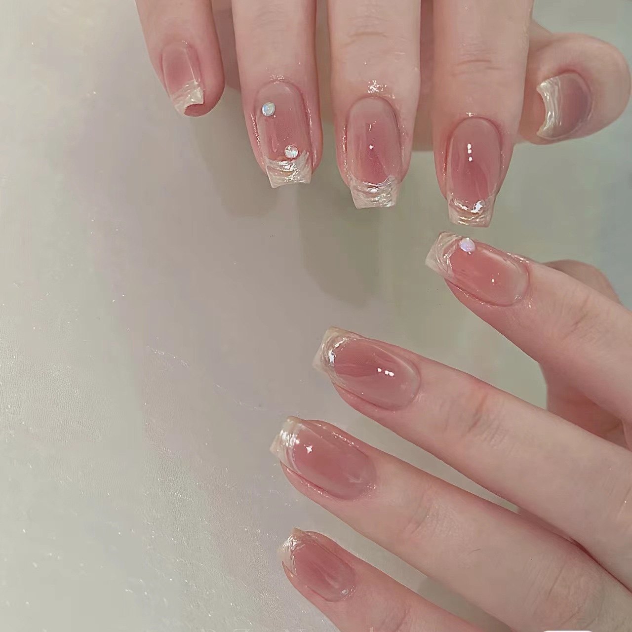 纯手工美甲穿戴甲指甲贴片高级极光腮红法式可爱泡泡珠小红书爆款,彩妆/香水/美妆工具,穿戴甲/甲片,淘宝优惠券,粉丝福利购,淘宝优惠卷