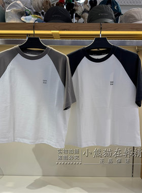 【Snowpeak雪峰正品春夏款撞色插肩袖女款圆领短袖T恤S26MWFTS29