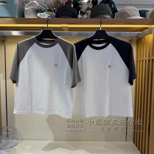 Snowpeak雪峰正品春夏新款撞色插肩袖女款圆领短袖T恤S26MWFTS29