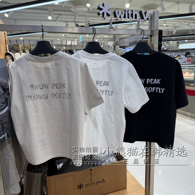 Snowpeak雪峰正品春夏新款字母印花女款休闲短袖T恤潮S26MWFTS65