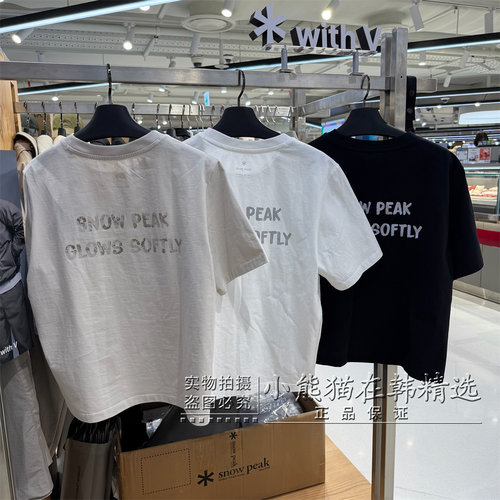 Snowpeak雪峰正品春夏新款字母印花女款休闲短袖T恤潮S26MWFTS65