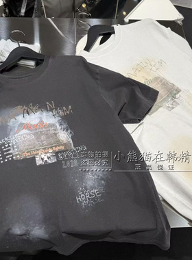 【百货款】Matinkim专柜正品春夏新款复古涂鸦印花百搭短袖T恤潮