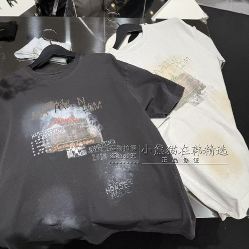 【百货款】Matinkim专柜正品春夏新款复古涂鸦印花百搭短袖T恤潮