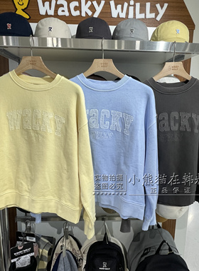 Wacky willy火柴人专柜正品春夏新款学院风圆领卫衣潮WA2501CR63