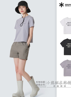 Snowpeak雪峰专柜正品春夏新款涂鸦字母女款短袖T恤潮S26MWFTS27