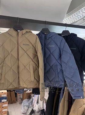 Discovery专柜正品秋冬新款菱格休闲连帽鹅绒羽绒服外套DWDJ78056