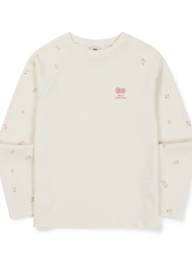 SnowPeak&HelloKitty联名款秋冬新款女士华夫格长袖T恤S26FWFTL87