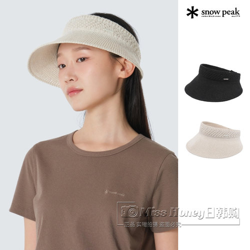 【Snowpeak雪峰正品春夏款时尚简约空顶帽针织遮阳帽女S26MWFKC68