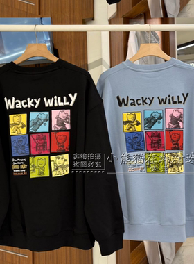 Wacky willy火柴人专柜正品春夏新款涂鸦印花休闲卫衣WA2601CR17