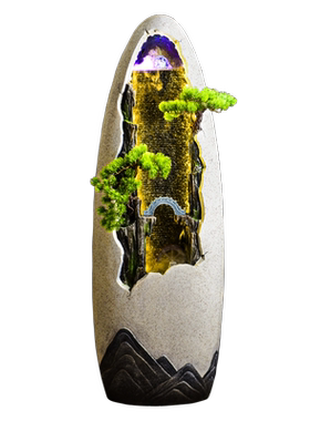 现代客厅办公室雾化加湿流水摆件