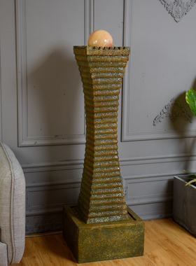 室内喷泉流水水景摆设家居装饰工艺品客厅风水轮家里开业礼品