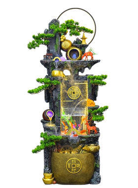 流水喷泉水景观客厅摆件高端大气上档次开业礼物家居好物家装饰品