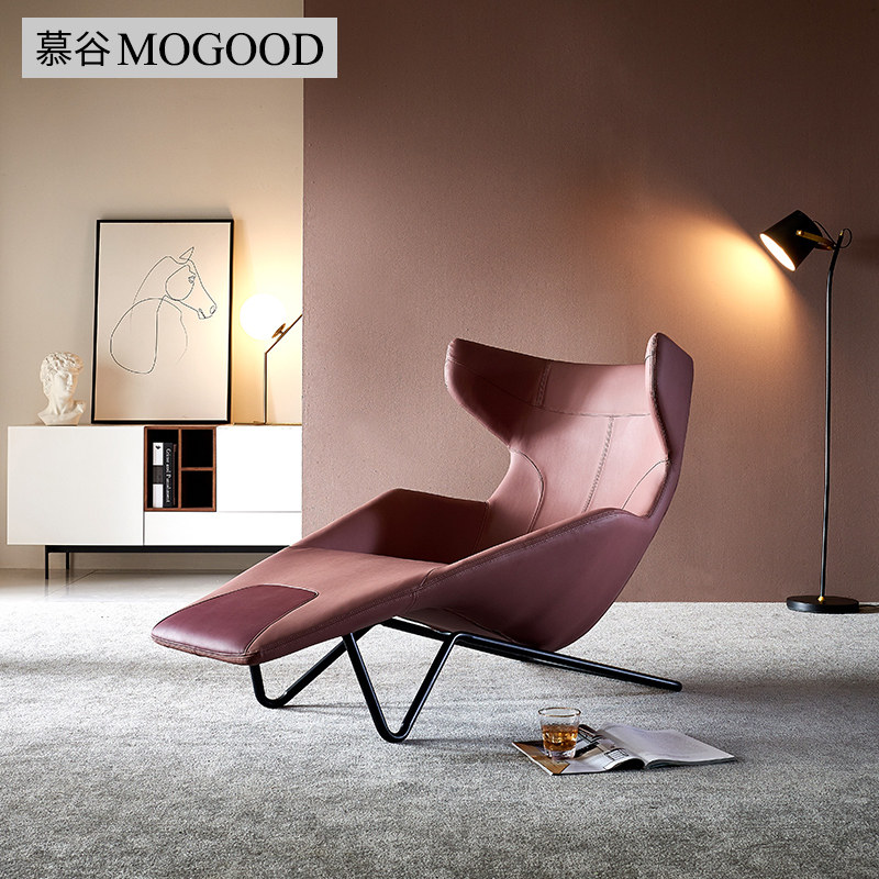 慕谷ins风设计师北欧轻奢躺椅休闲椅民宿个性懒人沙发椅现代简约