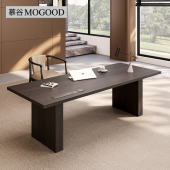 意式 极简实木书桌长工作台双人轻奢现代小户型书房家用电脑办公桌