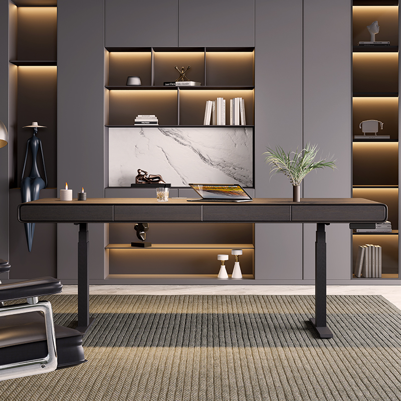 升降书桌慕谷实木圆角